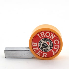 Iron City Beer 1940s Side Pull Tap Knob