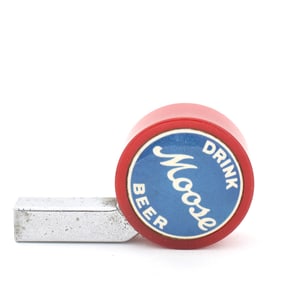 Moose Beer 1940s Side Pull Tap Knob RED PLASTIC