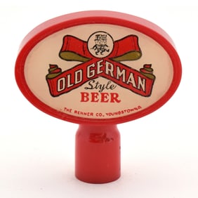 Old German Beer 1950s 2-Sided Plastic Tap Knob