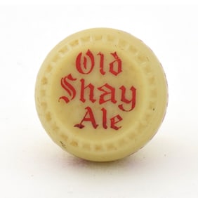 Old Shay Ale 1930s Newman Faucet Style Glass Tap Knob DIJON SWIRL