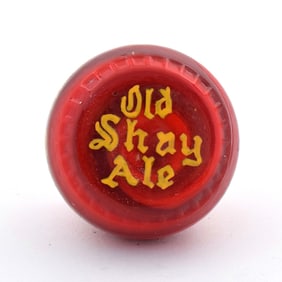 Old Shay Ale 1930s Newman Faucet Style Tap Knob AMAZING RED GLASS