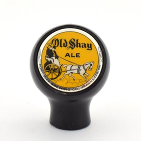 Old Shay Ale 1940s Ball Tap Knob BUGGY BRIGHT YELLOW