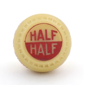 Old Sleigh Half And Half 1930s Newman Faucet Style Tap Knob DIJON SWIRL