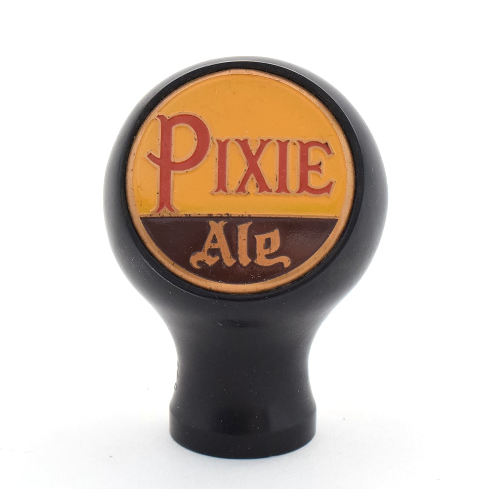 Pixie Ale 1930s Ball Tap Knob YELLOW-RED-BROWN SHARP (1 of 4)