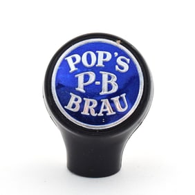 Pops P-B Brau 1940s Foil Ball Tap Knob