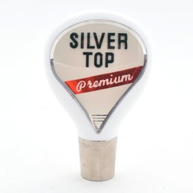 Silver Top Premium 1960s 2-Sided Tab Knob MINTY