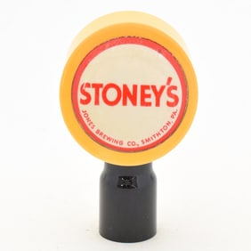 Stoneys 1950s 2-Sided Plastic Tap Knob YELLOW-BLACK