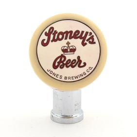 Stoneys Beer 1930s Bakelite-Plastic Tap Knob WHITE CLEAN
