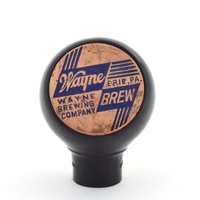 Wayne Brew 1930s Enameled Copper Insert Ball Tap Knob GREEN DUCK