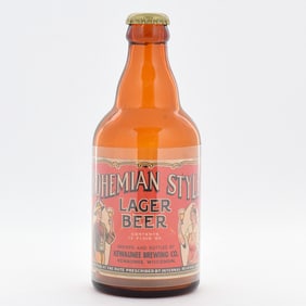 Bohemian Style Beer 1930s Steinie Bottle KEWAUNEE