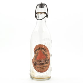 Bowler Bros Sparkling Ale Pre-Pro Embossed Blob Top Bottle GUSTAF JOHNSON RARE