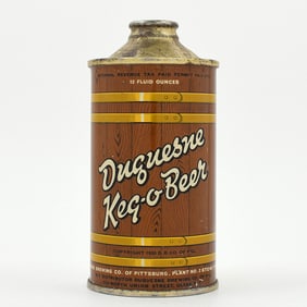 Duquesne Keg-o-Beer Cone Top 159-24 BRIGHT