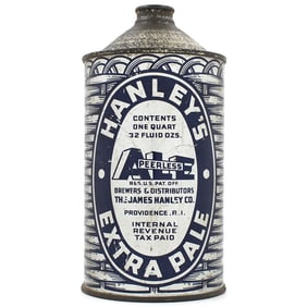 Hanleys Ale Quart Cone Top SILVER-BLUE L211-16