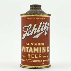 Schlitz Vitamin D Beer Cone Top 183-20