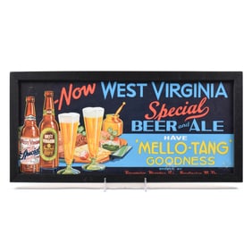 West Virginia Special Beer-Ale 1930s Paper or Cardboard Sign
