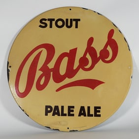 Bass Stout Pale Ale Porcelain Metal Sign RARE