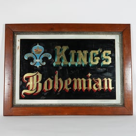 Kings Bohemian ROG Pre-prohibition Sign BOSTON RARE
