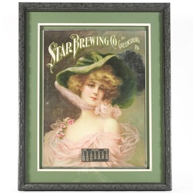 Star Brewing 1905 Calander Chromolithograph GREENSBURG PA RARE