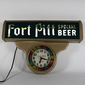 Fort Pitt Special Beer Illuminated Spinner Clock