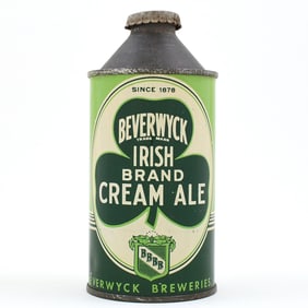 Beverwyck Irish Brand Cream Ale Cone Top 1878 DATE 152-6