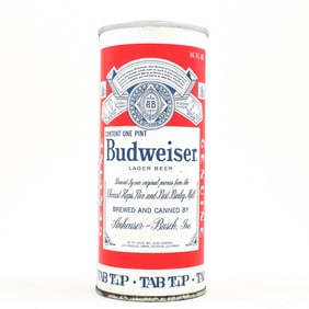 Budweiser Beer 16 Ounce Pull Tab ST LOUIS 6 CITIES 143-8 OUTSTANDING
