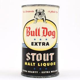 Bull Dog Stout Malt Liquor Flat Top BLUE STARS 45-26 EXCEPTIONAL