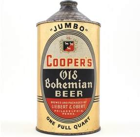 Coopers Old Bohemian Beer Quart Cone Top 205-14 SHARP