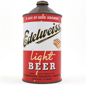 Edelweiss Beer Quart Cone Top IRTP 207-13 EXCELLENT
