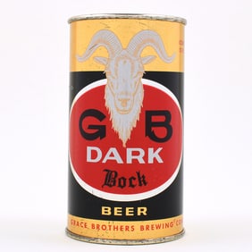 GB Dark Bock Beer Flat Top ORANGE GOAT 68-8 EXCELLENT