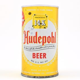 Hudepohl Beer Zip Top POP OFF TOP 77-35