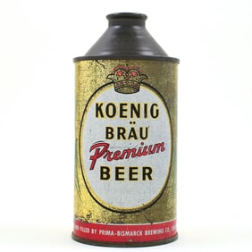 Koenig Brau Beer Cone Top GREEN HOPS IRTP ON BACK UNLISTED
