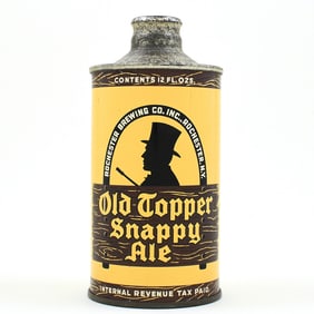 Old Topper Snappy Ale Cone Top 178-6 NEAR MINT