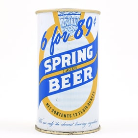 Spring Beer Pull Tab MAIER YELLOW ENAMEL 125-18 NEAR MINT