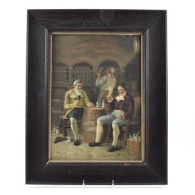 Bass Ale Guinness Stout Pre-Prohibition Lithograph on Canvas NEW YORK BOTTLER