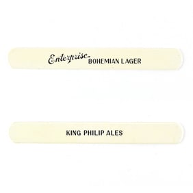 Enterprise Bohemian Lager King Philip Ales 1930s 2-Sided Foam Scraper
