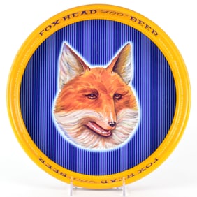 Fox Head 400 Beer 1950s Serving Tray
