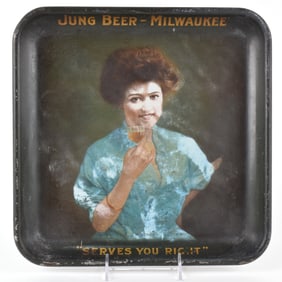 Jung Beer Pre-Prohibition Serving Tray BERTHA