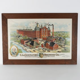CL Centlivre Brewing Factory Scene Pre-Pro Chromolithograph
