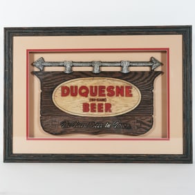 Duquesne Du-Kane Beer Finest Beer Town Cream Composite Sign