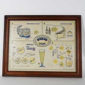 Fort Pitt Old Shay Distributor Retailer Brewery Fresh Instructional Sign