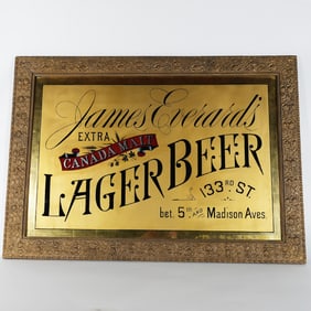 James Everard's Canada Malt Lager Beer Pre-Prohibition RPG Sign RARE WOW!