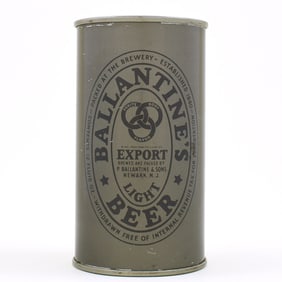 Ballantines Beer Olive Drab Flat Top WITHDRAWN FREE 33-30