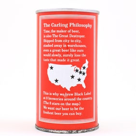 Carling Black Label Beer Pull Tab PHILOSOPHY 8 STATES EXCELLENT