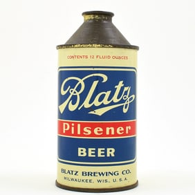 Blatz Pilsener Beer Cone Top 153-28