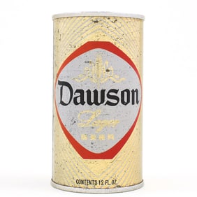 Dawson Lager Beer Pull Tab BOLD CONTS NO STYLIZED A
