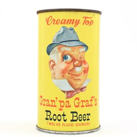 Granpa Grafs Root Beer Soda Bank Lid Flat Top