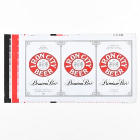 Iron City Beer Unrolled Pull Tab Sheet 79-28