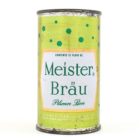Meister Brau Abstract Color Set Flat Top 1952 DOTS LIME GREEN 95-18