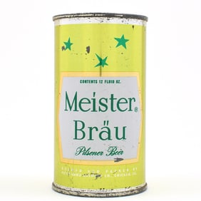 Meister Brau Abstract Color Set Flat Top 1952 STARS LIME GREEN 95-20