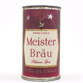 Meister Brau Abstract Color Set Flat Top NO DATE STARS RED 95-13
